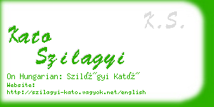 kato szilagyi business card